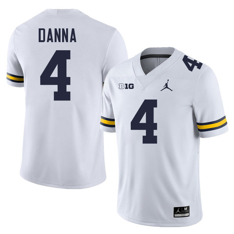 Mike Danna Michigan Jersey,Michigan Wolverines #4 Mike Danna Jersey Youth-White